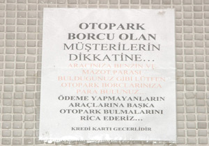 Otopark borcu olanlar dikkat!