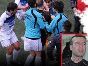 Trabzon'da hakeme uçan tekme!