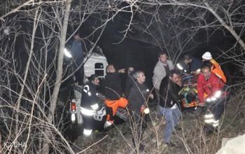 Gümüşhane'de kamyonet kontrolden çıktı