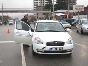 Vakfıkebir'de İşe giderken araç çarptı