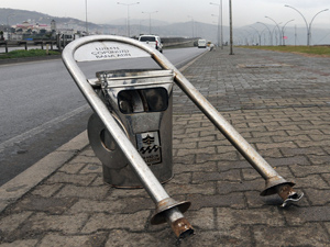 Trabzon'da şehir magandaları iş başında