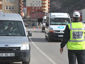 Gümüşhane'de sürücülere sıkı denetim