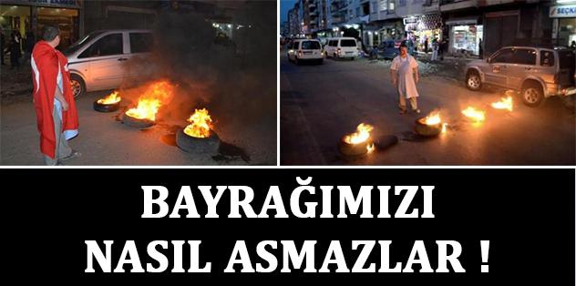 Rize'de Bayrak eylemi