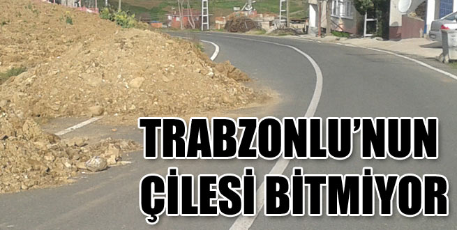 Yıldızlı yolunda toprak engeli