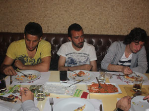 Futbolculara moral yemeği