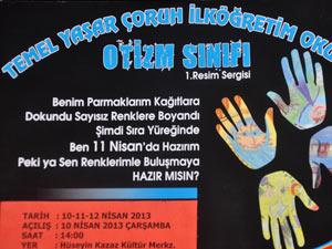 Trabzon'da Otizmli çocuklardan resim sergisi