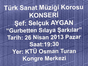 Trabzon'da "Gurbetten Sılaya Şarkılar" Konseri