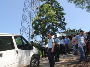 Giresun'da baz istasyonu tepkisi