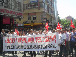 Trabzon'da Gezi parkı yürüyüşü