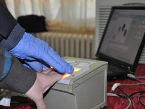 Trabzon'da engellilerin parmak izlerini aldılar