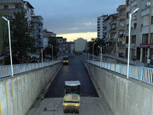 Ayasofya kavşağında çalışmalar tam gaz