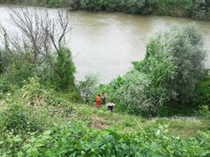 Otomobil ırmağa düştü