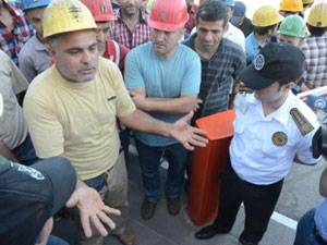 Taşeron işçiler eylem yaptı