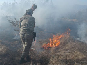Askeri üste yangın