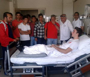 Samsunspor kalecisi ameliyat oldu