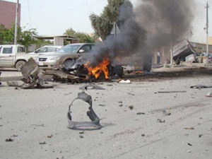 Park halindeki arac bombalandı !