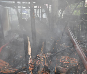 Samsun'da korkutan yangın