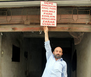 Uyarı: park eden araçlara zarar verilir