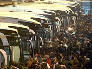Otobüs biletleri tükendi