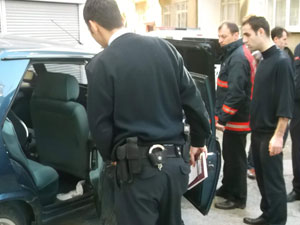 Trabzon'da araç yangını paniği