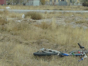 Bisikletiyle otomobilin altında kaldı!