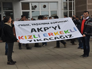 Trabzon’da kızlı erkekli tepki!