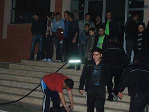 Maçta yangın paniği