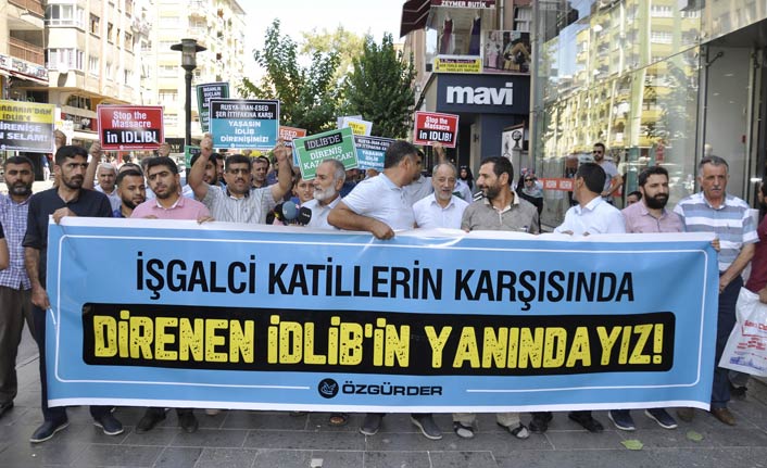 Diyarbakır’da ‘İdlib’ protestosu