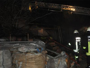 Yangın esnasında tüp patlayınca...