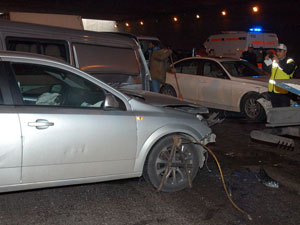 Çömlekçi'de zincirleme kaza!