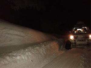 Kar paletli ambulans hayat kurtardı!