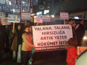 Trabzon'da Yolsuzluk protestosu