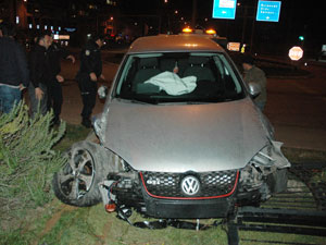 Giresun'da polis kaza yaptı!