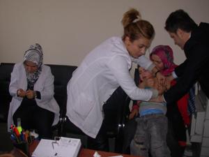 Anasınıfı öğrencilerine kızamık aşısı