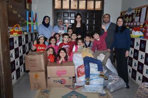 Anaokulu öğrencilerinden anlamlı yardım