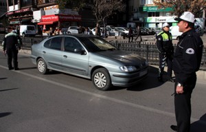 Samsun'da sahte plaka denetlemesi