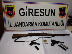 Giresun'da kaçak silah operasyonu!