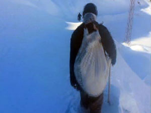 "Evlat acısı"nı 16 kilometre sırtında taşıdı