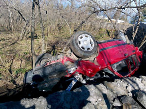 Giresun'da araç takla attı: 3 yaralı