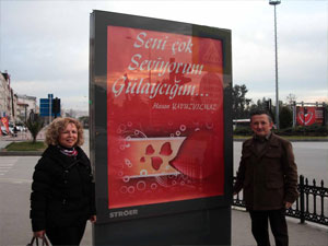 Samsun'da aşkını böyle ilan etti...