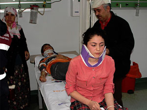 Samsun'da öğrenci servisi kaza yaptı