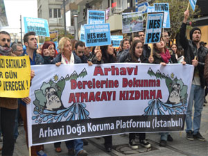 Arhavililerden HES protestosu!