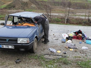 Trabzon yolunda kaza! 6 yaralı...