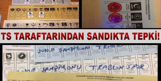 TS taraftarından sandıkta tepki!