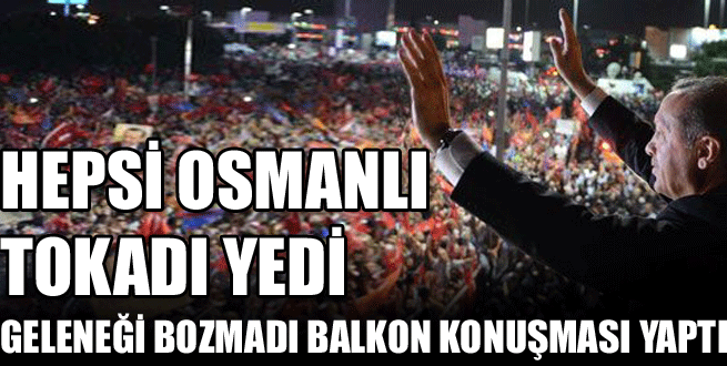 Başbakan'dan Balkon konuşması 2014 yerel seçimleri