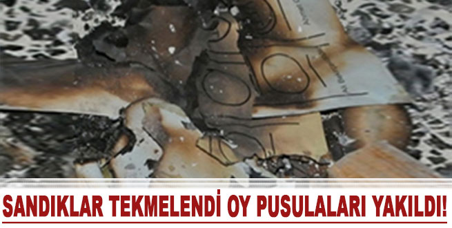 Oy pusulalarını yaktılar!