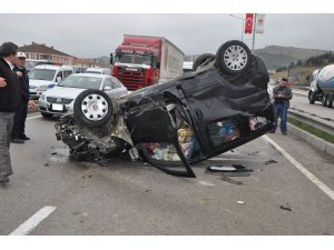 Rize Plakalı Araç Kaza Yaptı