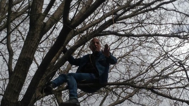 TBMM önünde intihar girişimi!