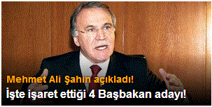 Şahin: Adayımız belli değil