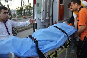 Ordu'da motosiklet duran kamyona çarptı!